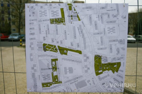 Ezeken a területeken újulnak meg a közterületek. A jobb alsó sarokban található a Kálvin János park